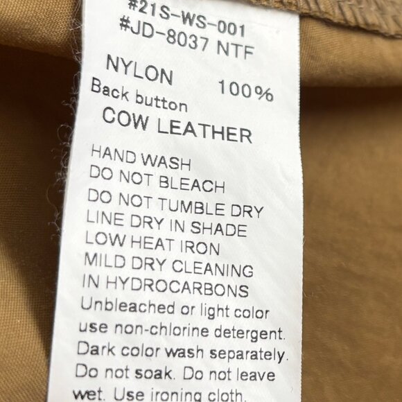 $700 Danton Tan Nylon Taffeta Mac Coat / Jacket - 36 Small/ Medium - Picture 9 of 9